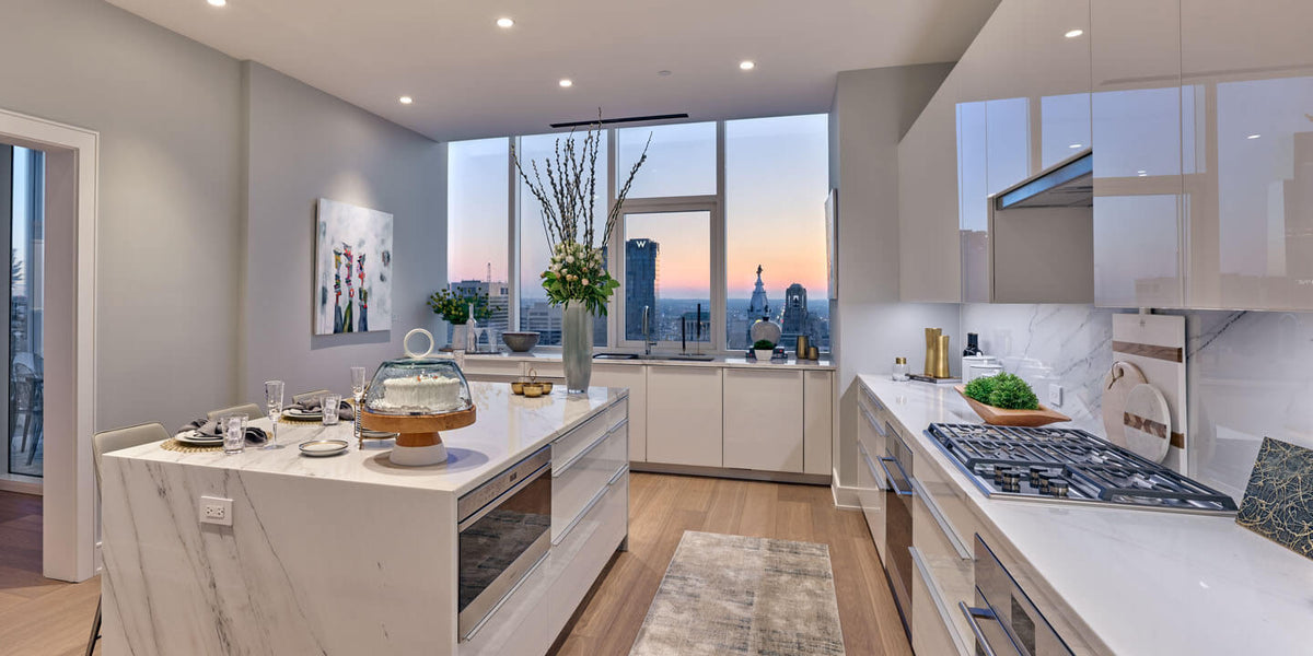 Curated artwork installed in Arthaus Philadelphia penthouse by Morton Art Advisory